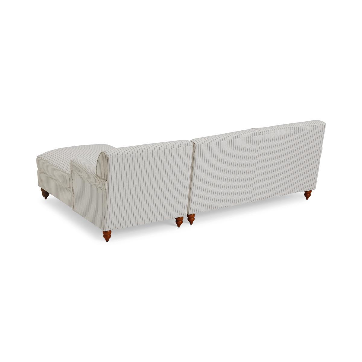 Orson Right Hand Facing Chaise End Sofa, Off-White Striped Recycled Safi – image 7