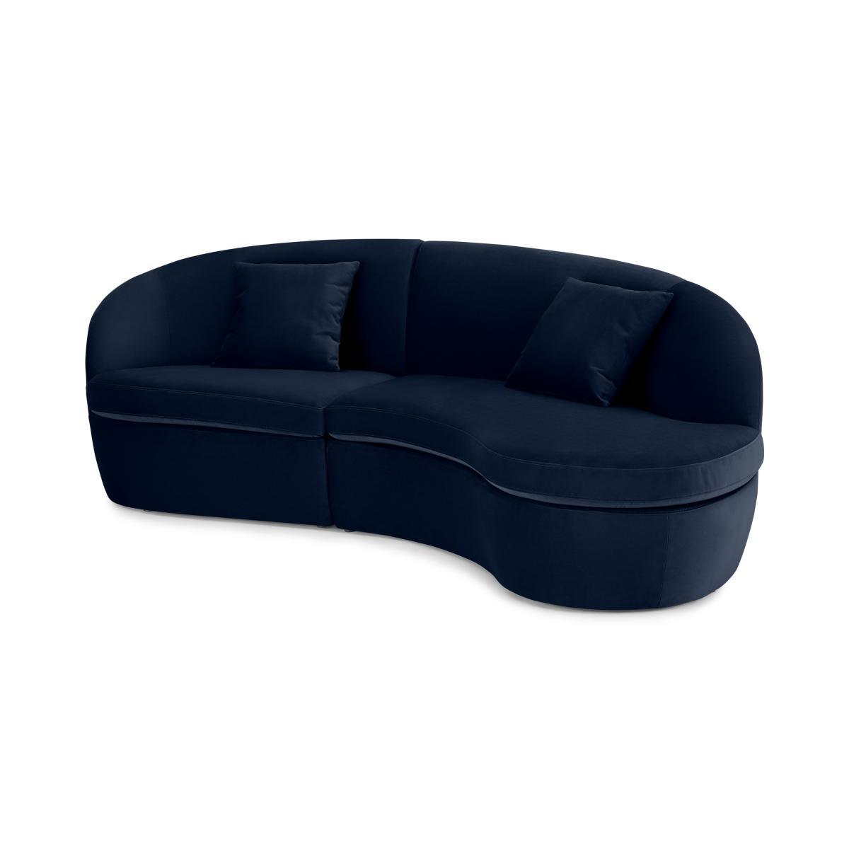 Reisa Right Hand Facing Chaise End Sofa, Ink Blue Velvet – image 3