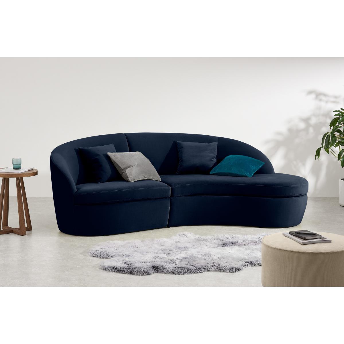 Reisa Right Hand Facing Chaise End Sofa, Ink Blue Velvet – image 4