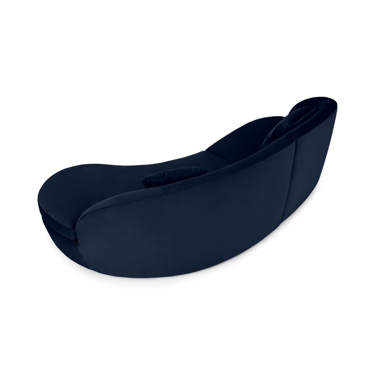 Reisa Right Hand Facing Chaise End Sofa, Ink Blue Velvet – image 6