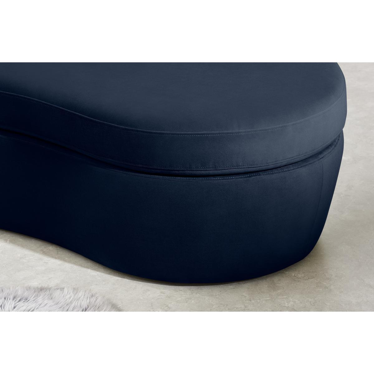 Reisa Right Hand Facing Chaise End Sofa, Ink Blue Velvet – image 7