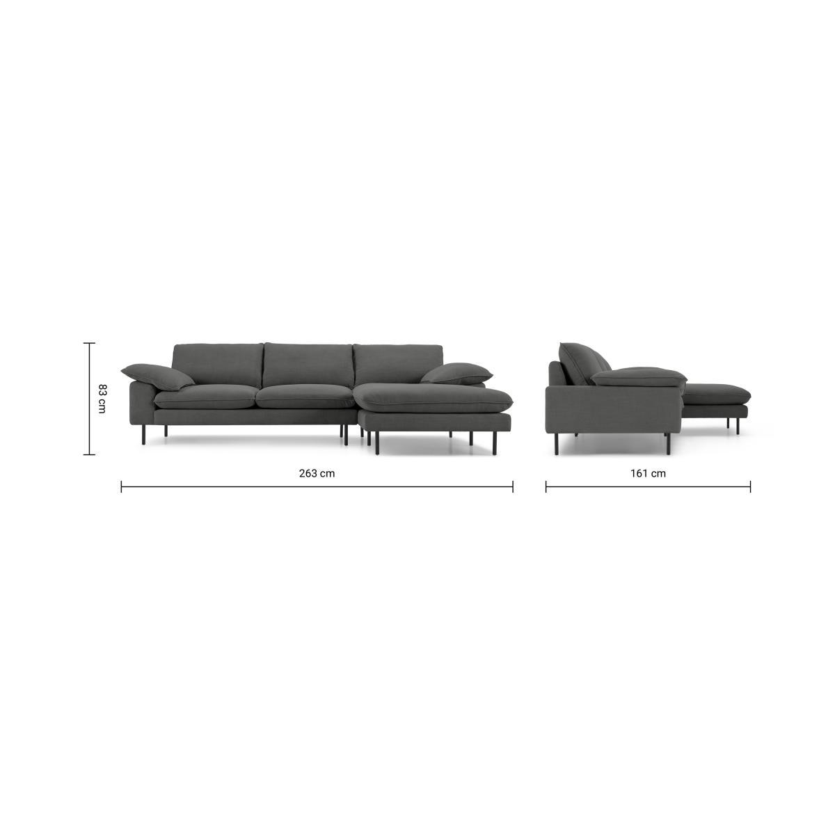 Fallyn Right Hand Facing Chaise End Sofa, Stoned Slate Fabric – image 9