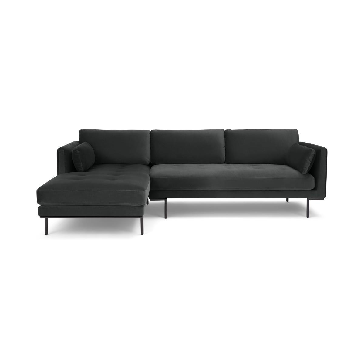 Harlow, Left Hand Facing Chaise End, Mourne Grey Velvet – image 2