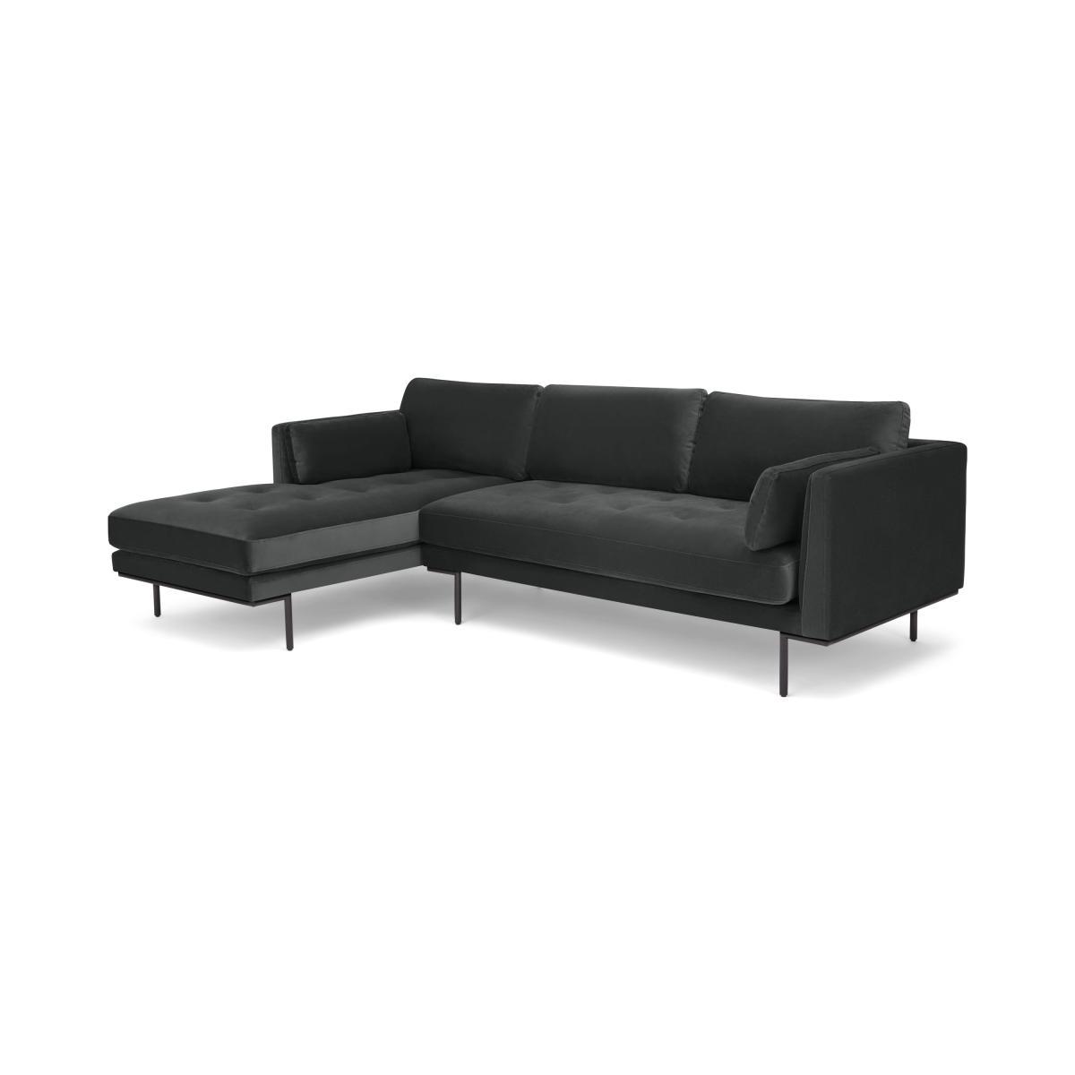 Harlow, Left Hand Facing Chaise End, Mourne Grey Velvet – image 3