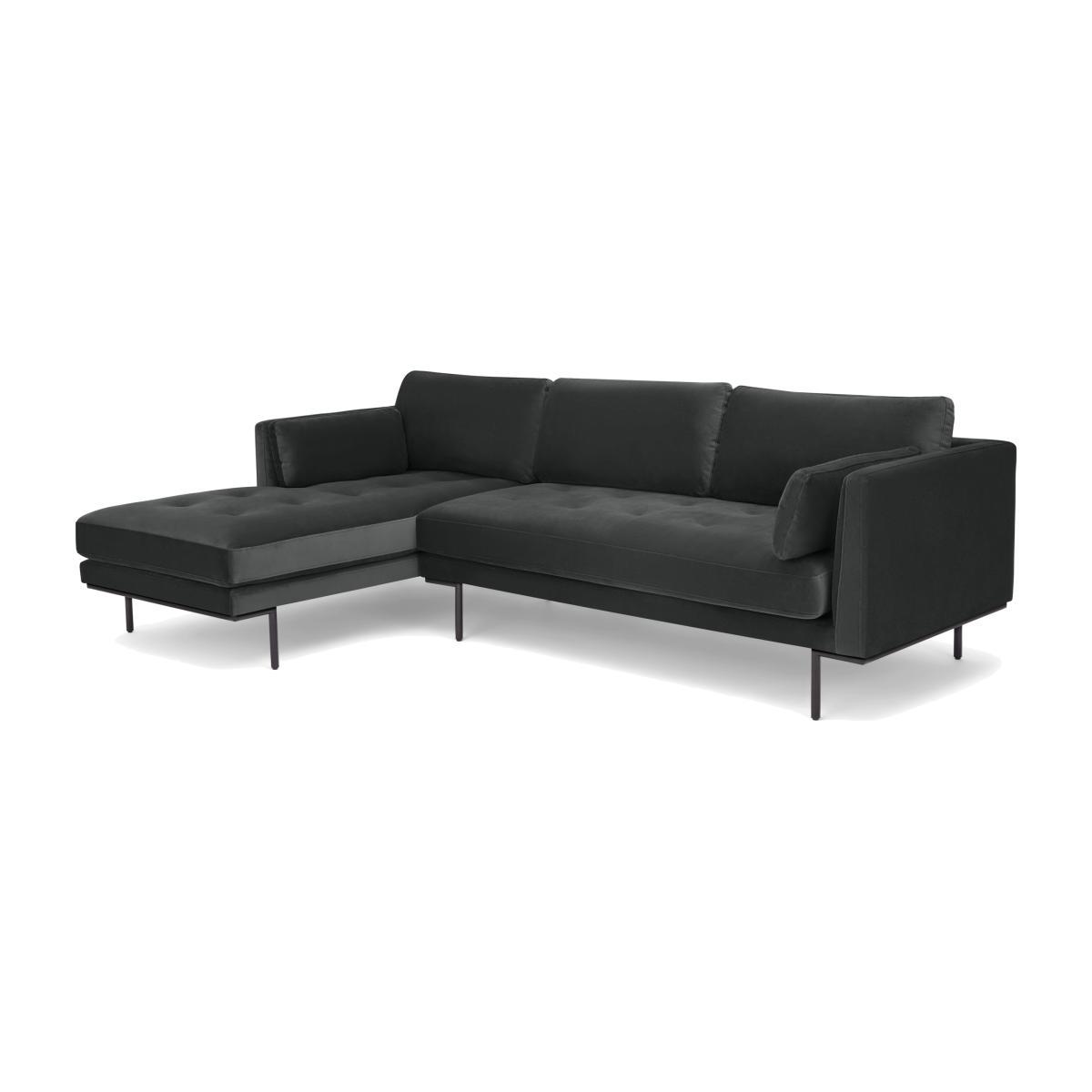 Harlow, Left Hand Facing Chaise End, Mourne Grey Velvet – image 1
