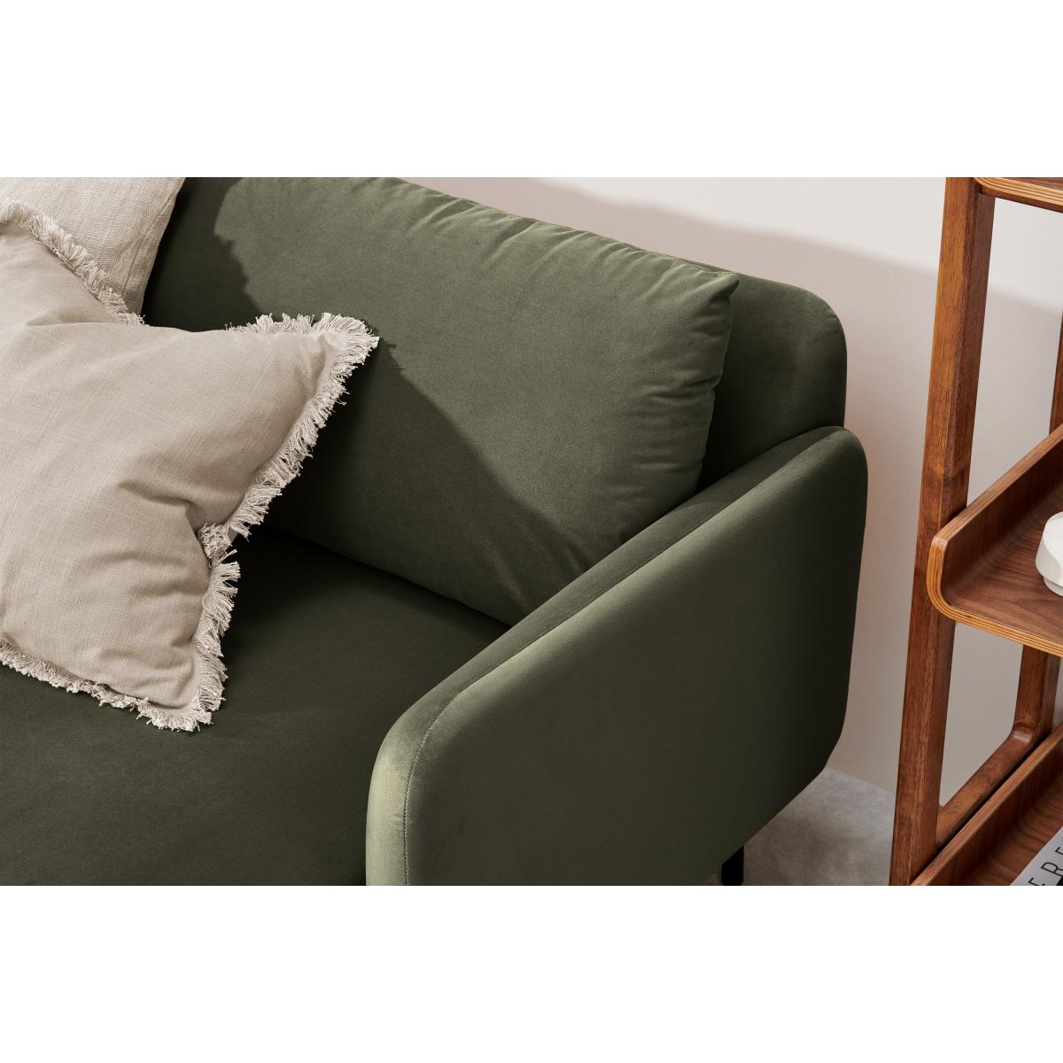 Miro Left Hand Facing Chaise End Corner Sofa, Pistachio Green Velvet – image 6