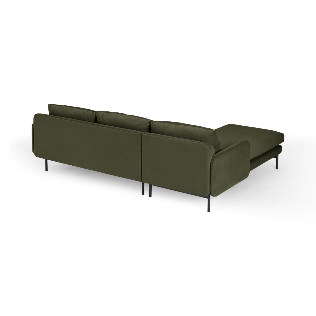 Miro Left Hand Facing Chaise End Corner Sofa, Pistachio Green Velvet – image 7