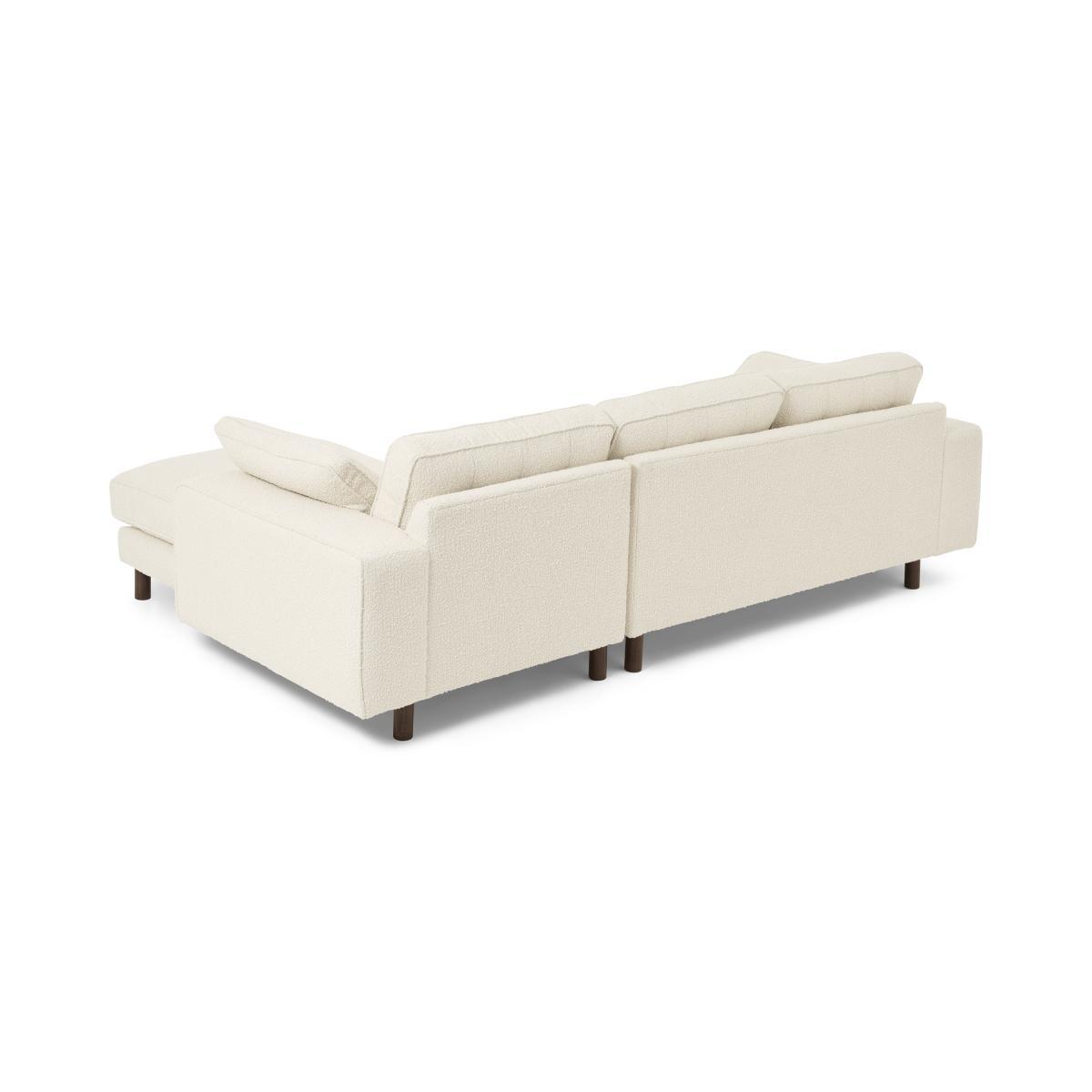 Content by Terence Conran Tobias Right Hand Facing Chaise End Sofa, Ivory White Boucle with Dark Wood Leg – image 7