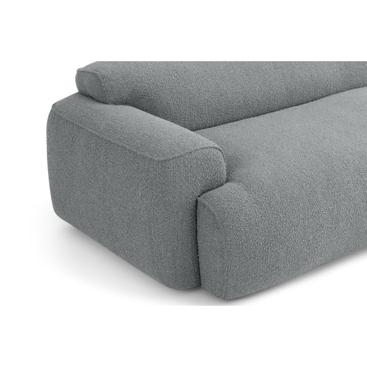 Avalon Right Hand Facing Chaise End Corner Sofa, Steel Boucle – image 5
