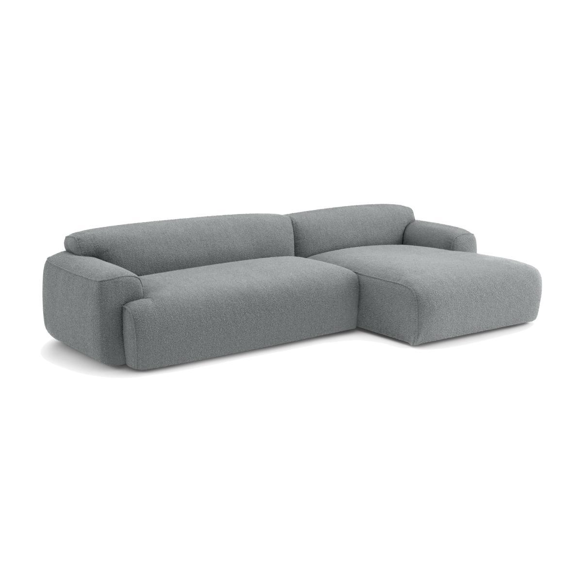Avalon Right Hand Facing Chaise End Corner Sofa, Steel Boucle – image 1