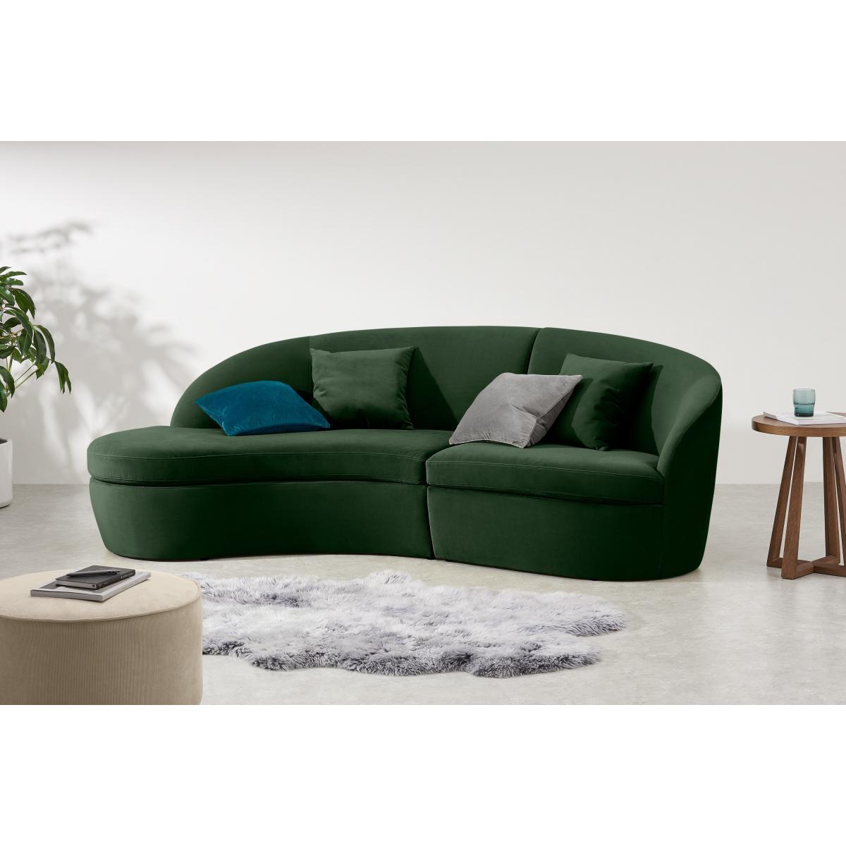 Reisa Left Hand Facing Chaise End Sofa, Moss Green Velvet – image 4