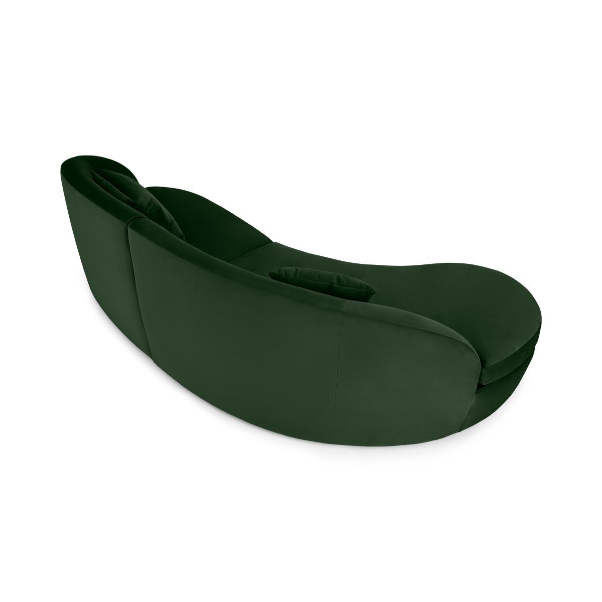 Reisa Left Hand Facing Chaise End Sofa, Moss Green Velvet – image 6