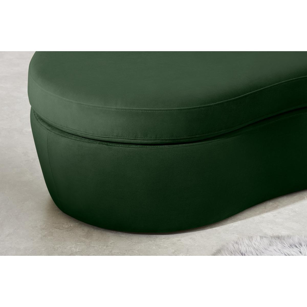 Reisa Left Hand Facing Chaise End Sofa, Moss Green Velvet – image 7