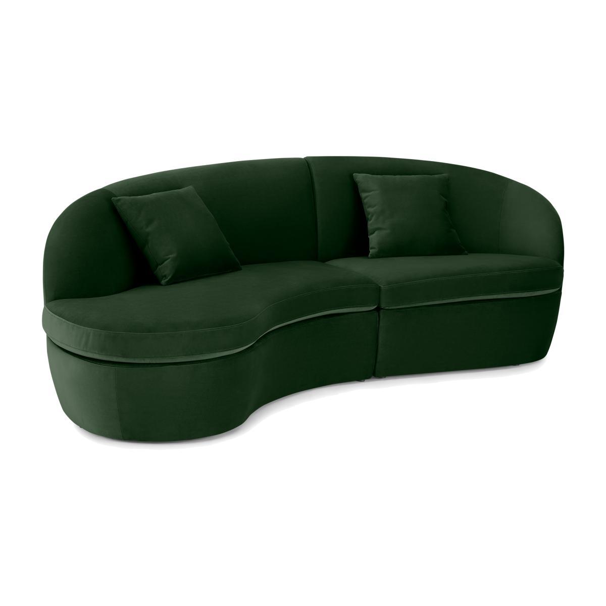 Reisa Left Hand Facing Chaise End Sofa, Moss Green Velvet – image 1