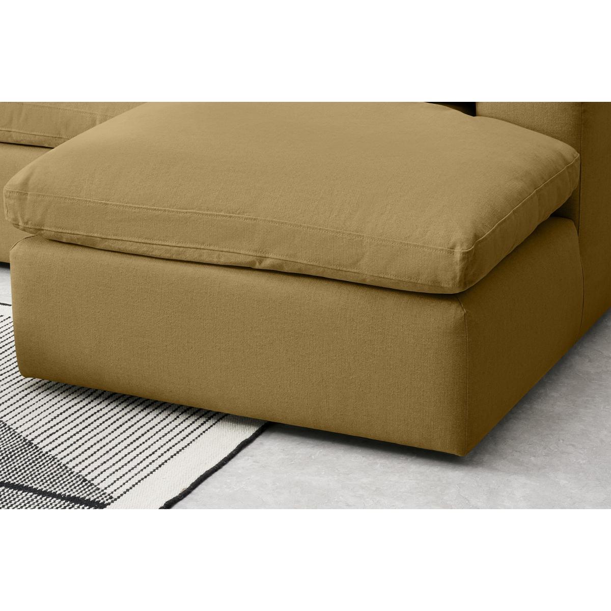 Samona Right Hand Facing Chaise End Sofa, Latte Cotton & Linen Mix – image 7