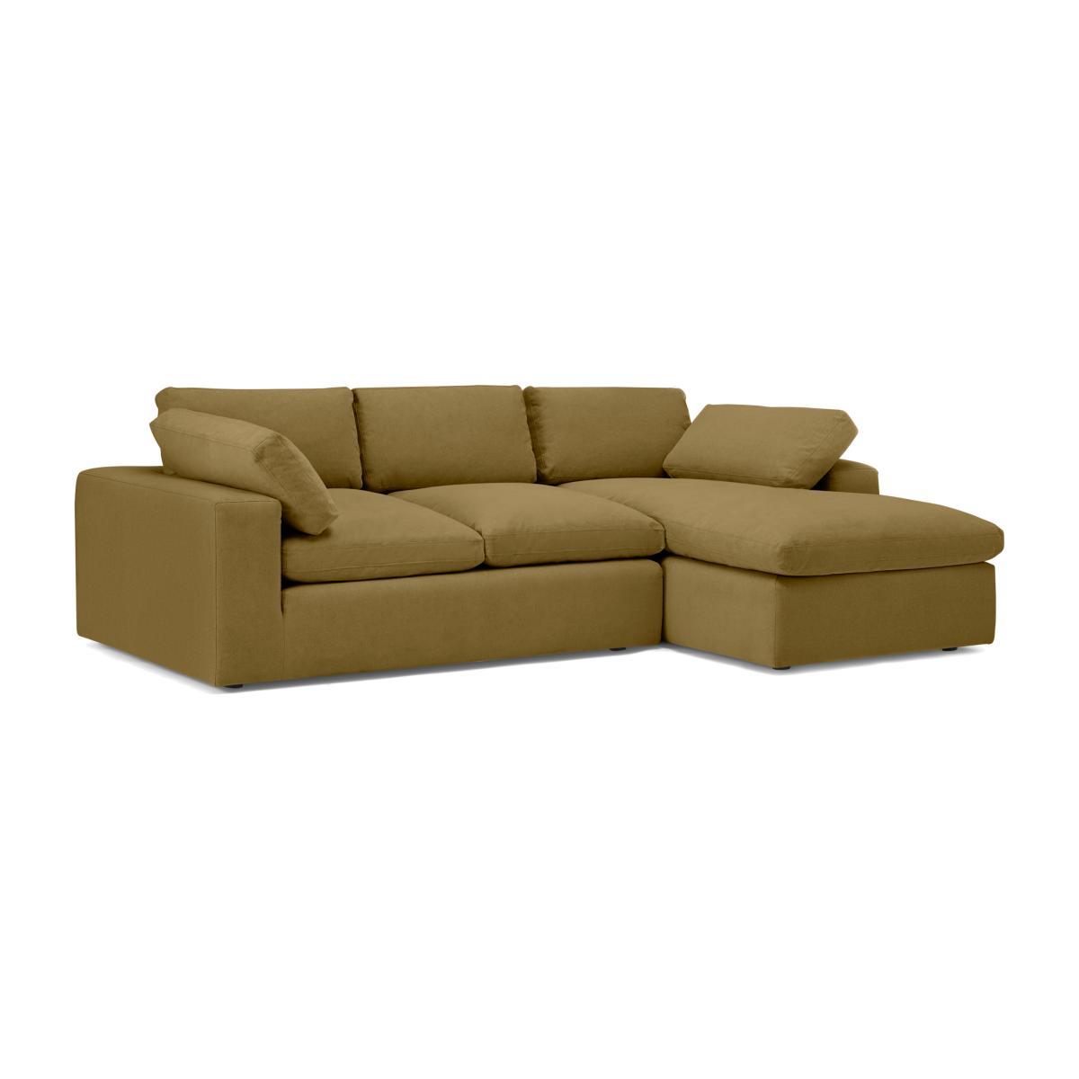 Samona Right Hand Facing Chaise End Sofa, Latte Cotton & Linen Mix – image 1