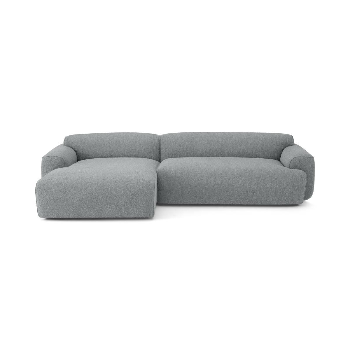 Avalon Left Hand Facing Chaise End Corner Sofa, Steel Boucle – image 2