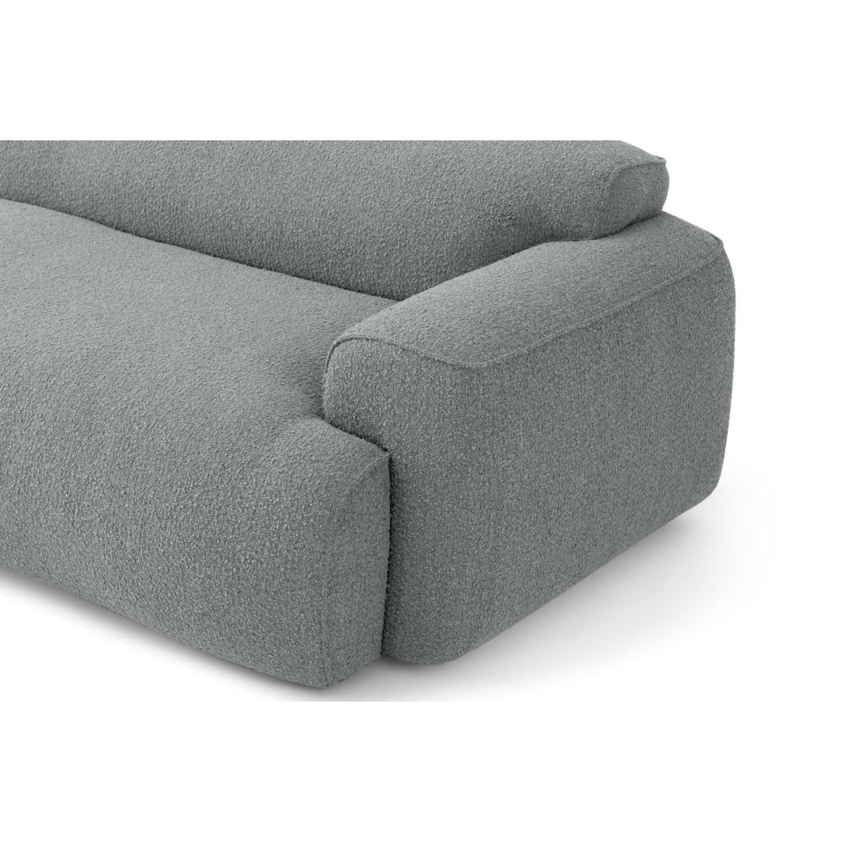 Avalon Left Hand Facing Chaise End Corner Sofa, Steel Boucle – image 5