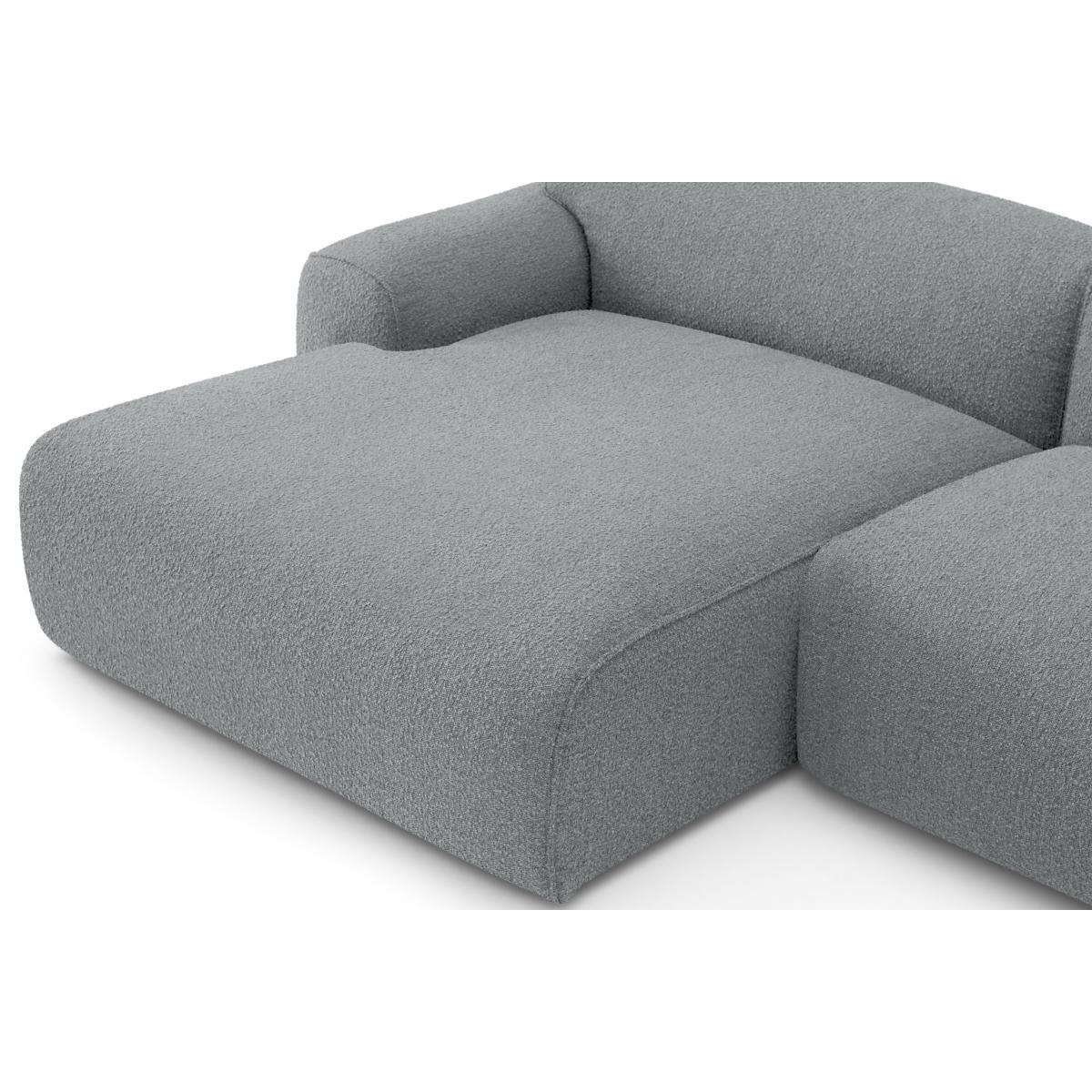 Avalon Left Hand Facing Chaise End Corner Sofa, Steel Boucle – image 6