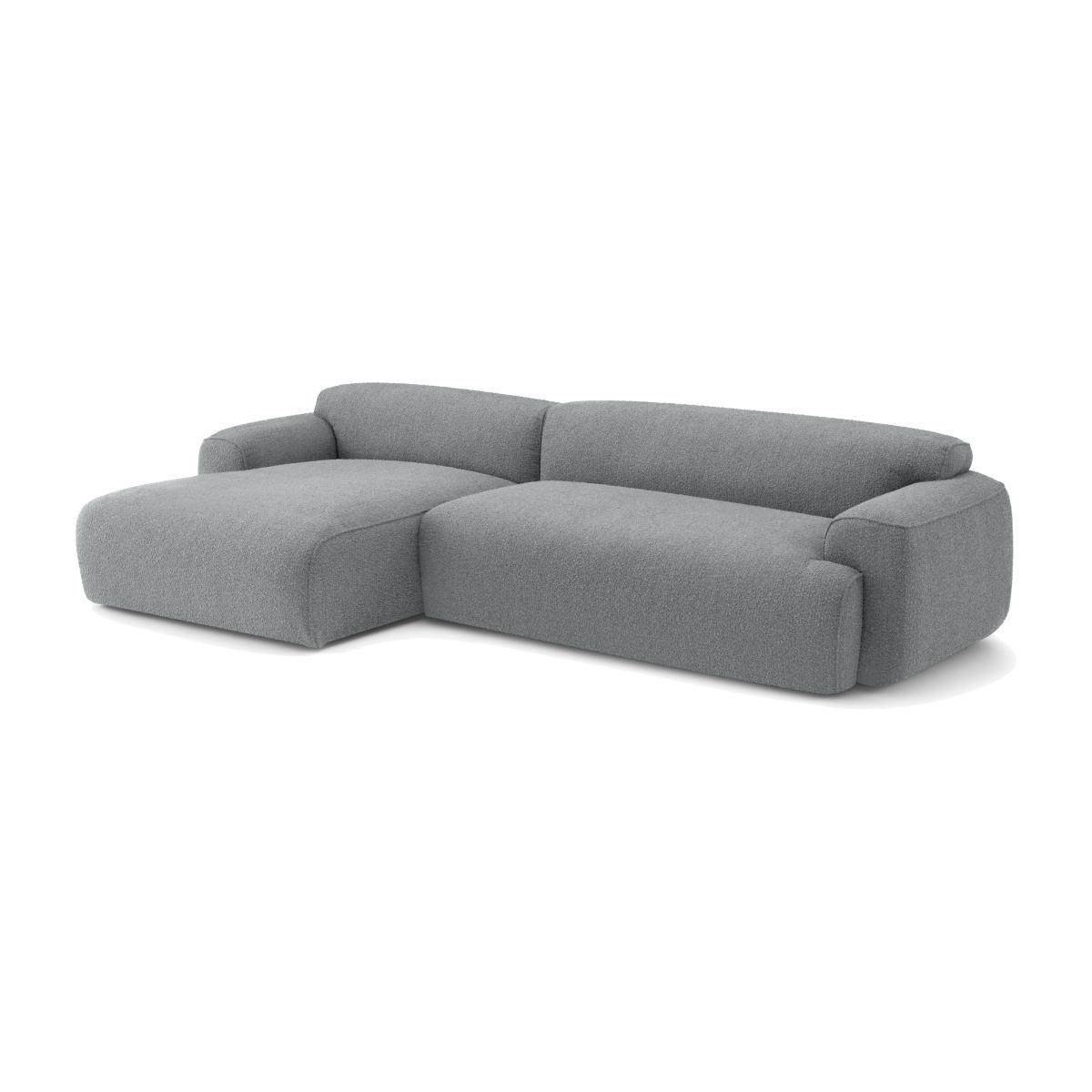 Avalon Left Hand Facing Chaise End Corner Sofa, Steel Boucle – image 1