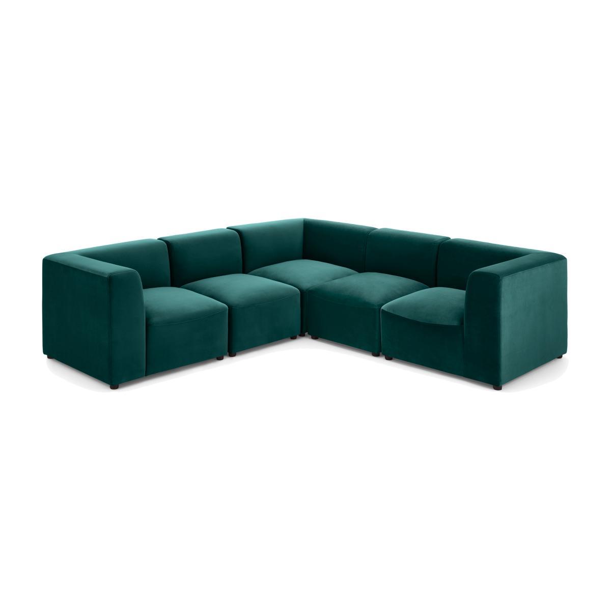 Juno 5 Seater Sofa Corner Group, Seafoam Blue Velvet – image 1