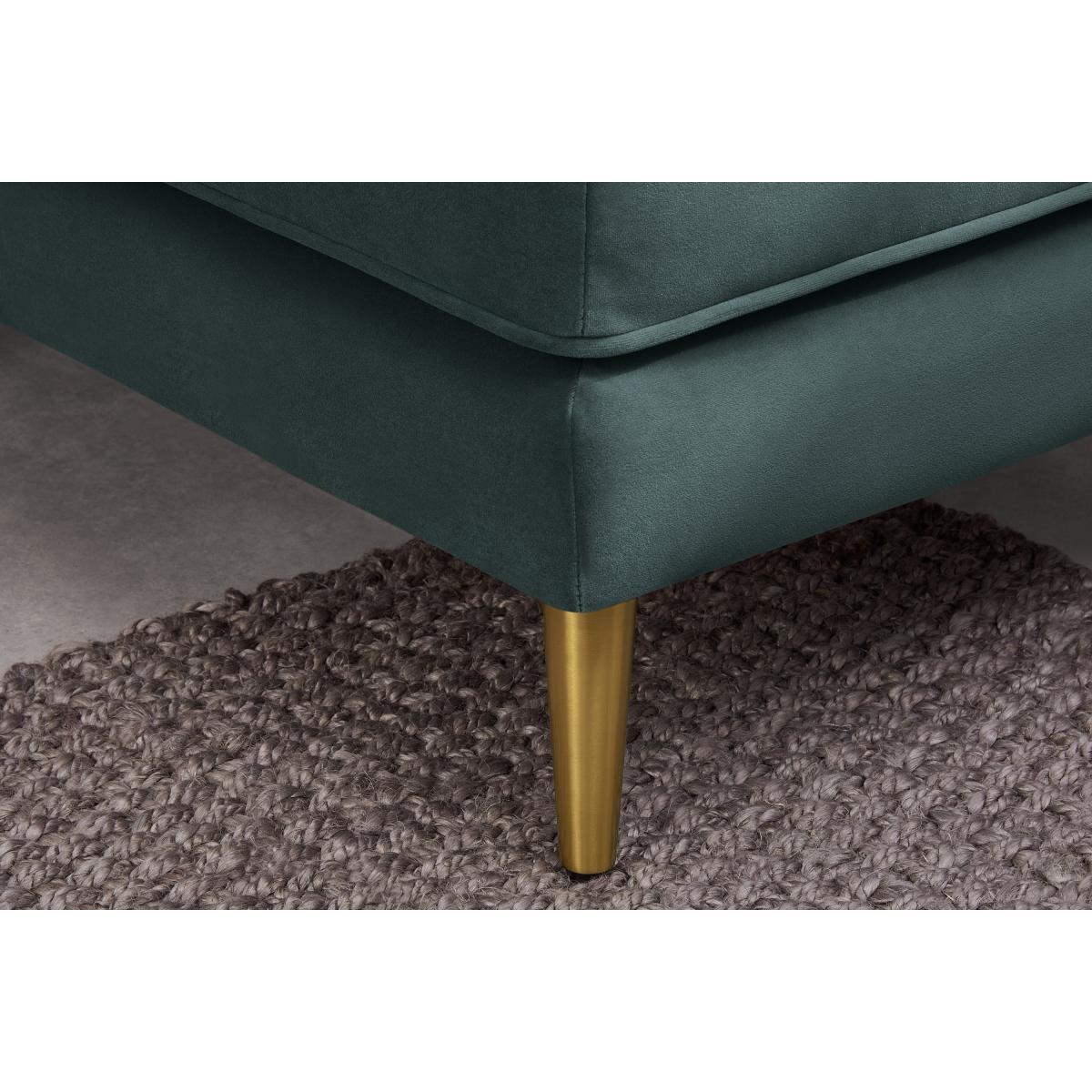 Amicie Right Hand Facing Chaise End Corner Sofa, Marine Green Velvet – image 5
