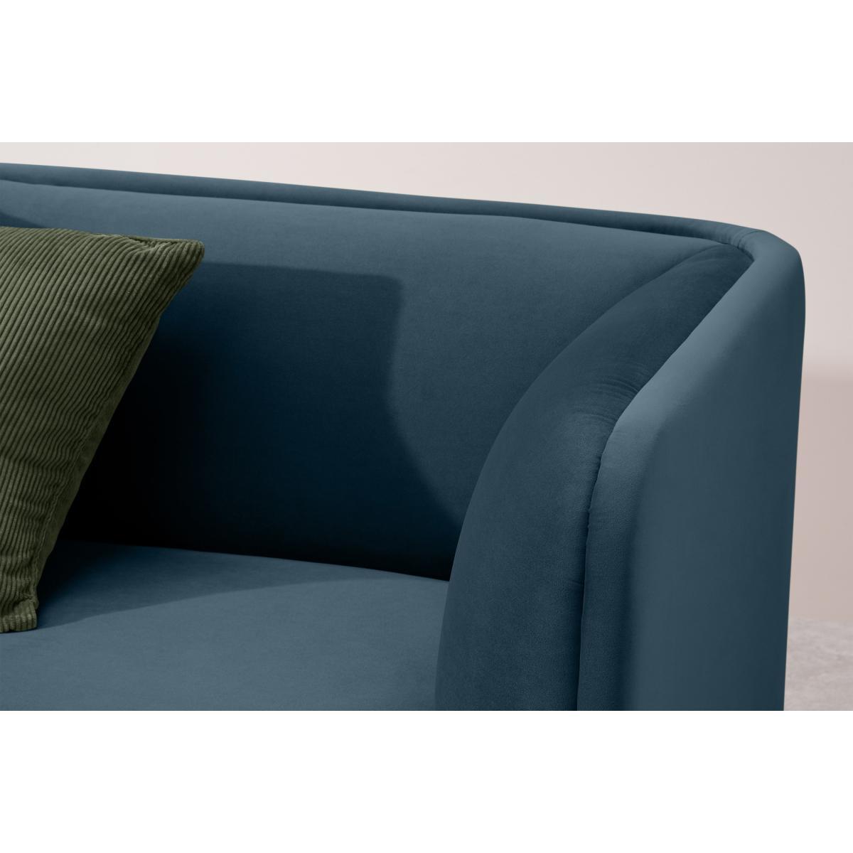 Torkel Chaise End Corner Sofa, Coastal Blue Velvet – image 5