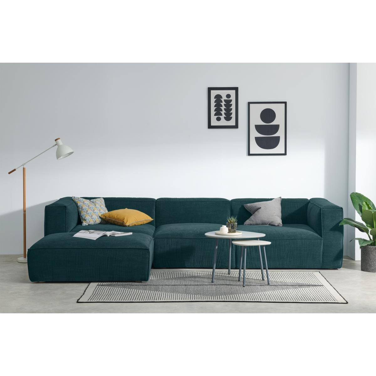 Bastein Chaise End Corner Sofa, Pine Corduroy Velvet – image 4