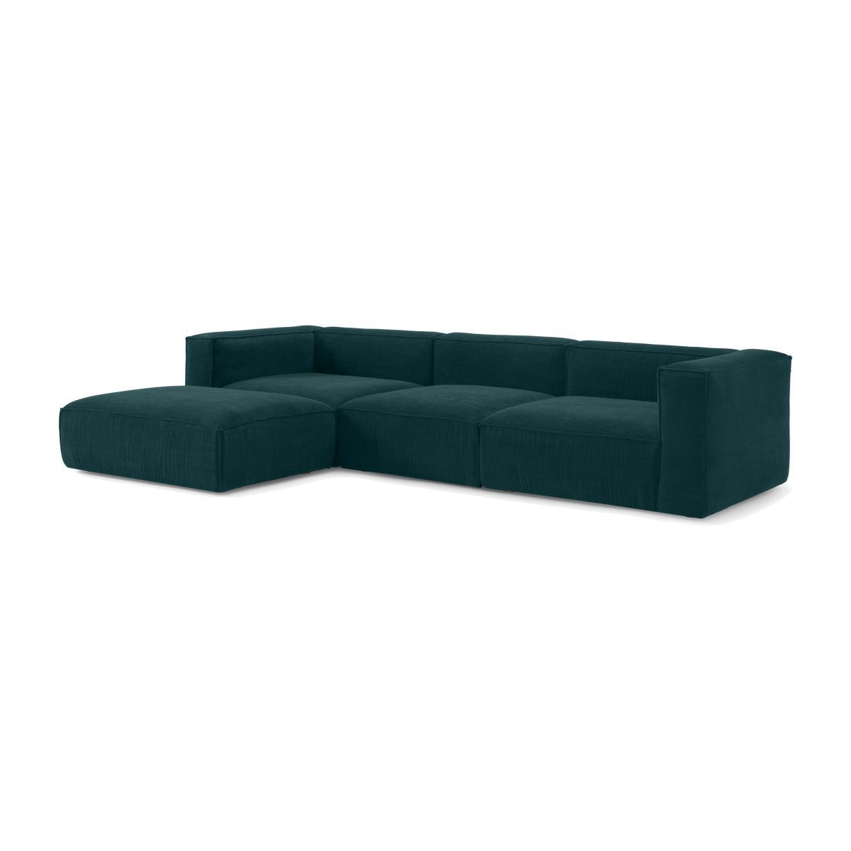 Bastein Chaise End Corner Sofa, Pine Corduroy Velvet – image 1