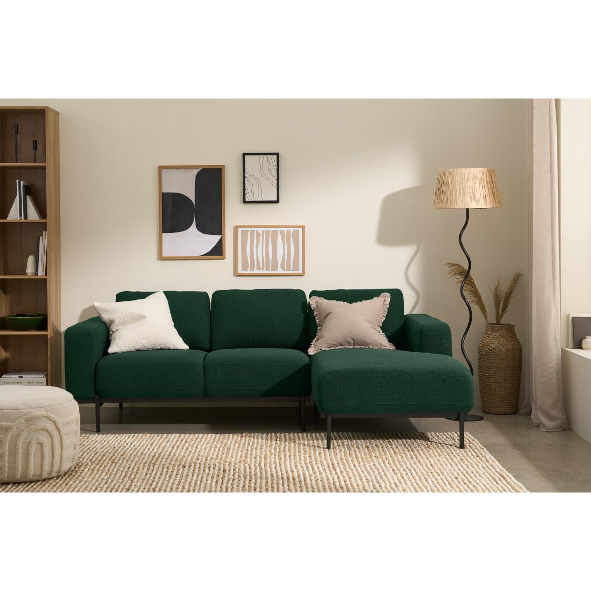 Jarrod Right Hand Facing Chaise End Corner Sofa, Forest Green Weave – image 4
