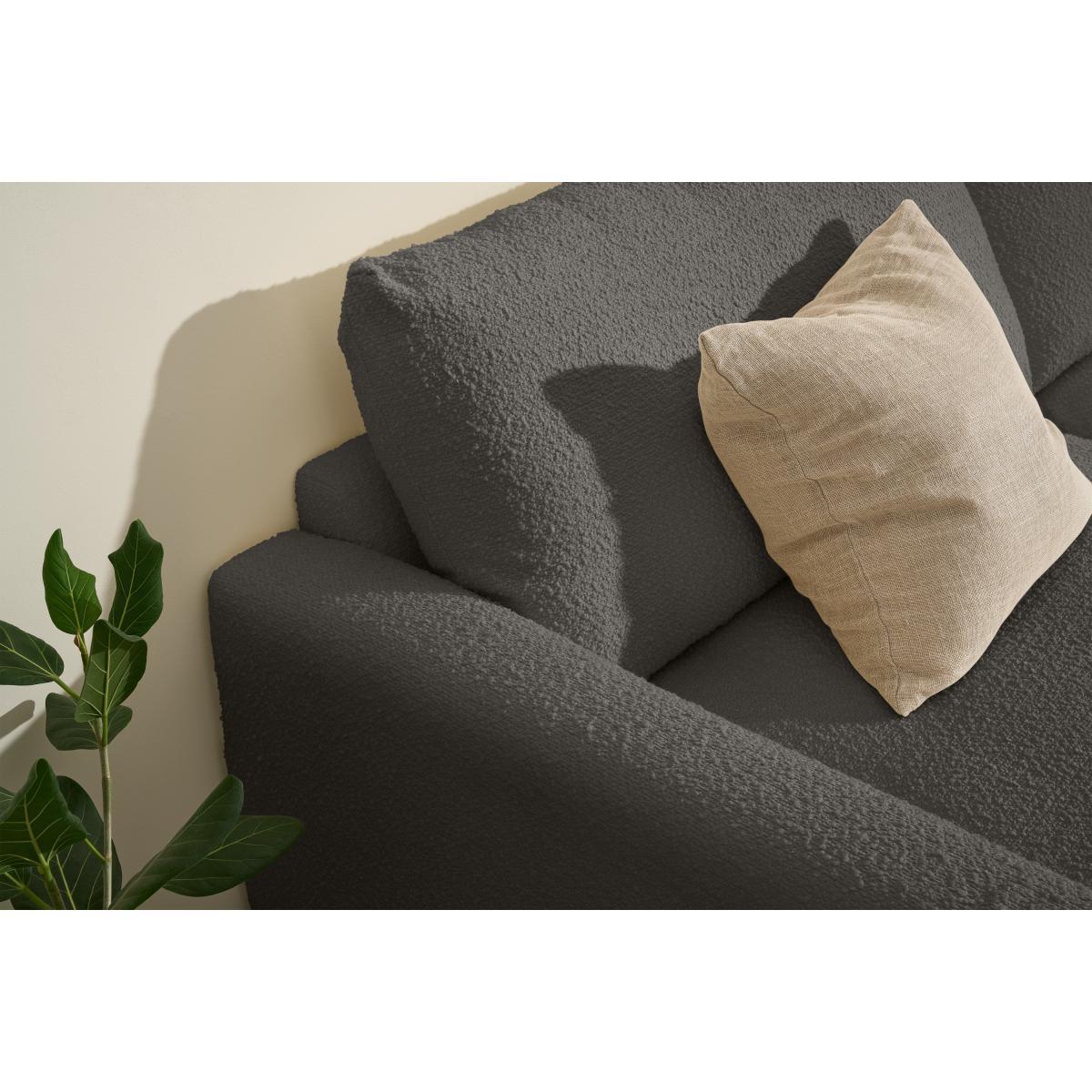 Arni Large Right Hand Facing Chaise End Sofa, Charcoal Grey Boucle – image 5