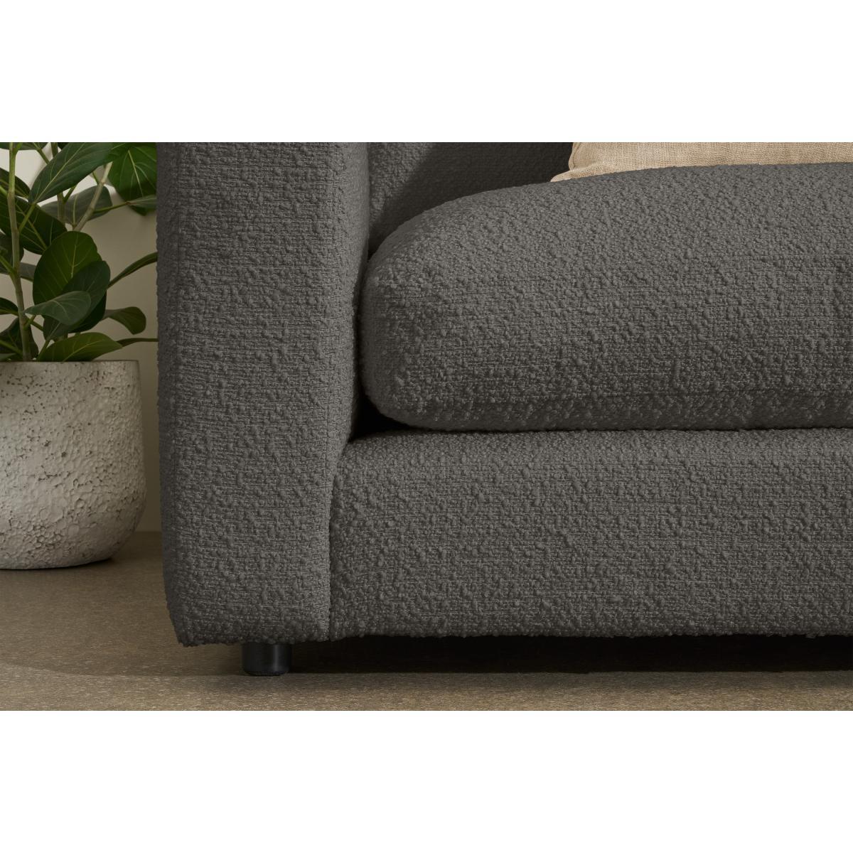Arni Large Right Hand Facing Chaise End Sofa, Charcoal Grey Boucle – image 6