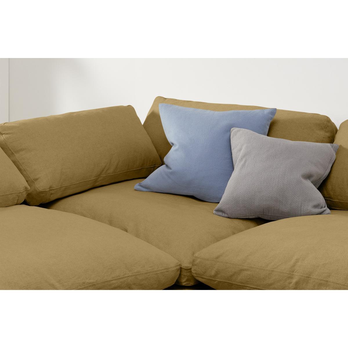 Samona Left Hand Facing Full Corner Sofa, Latte Cotton & Linen Mix – image 4