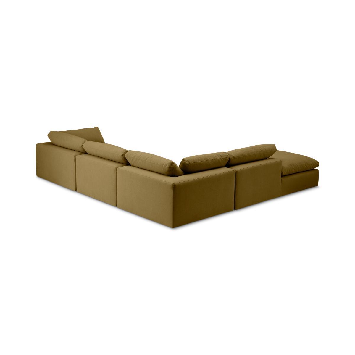 Samona Left Hand Facing Full Corner Sofa, Latte Cotton & Linen Mix – image 5