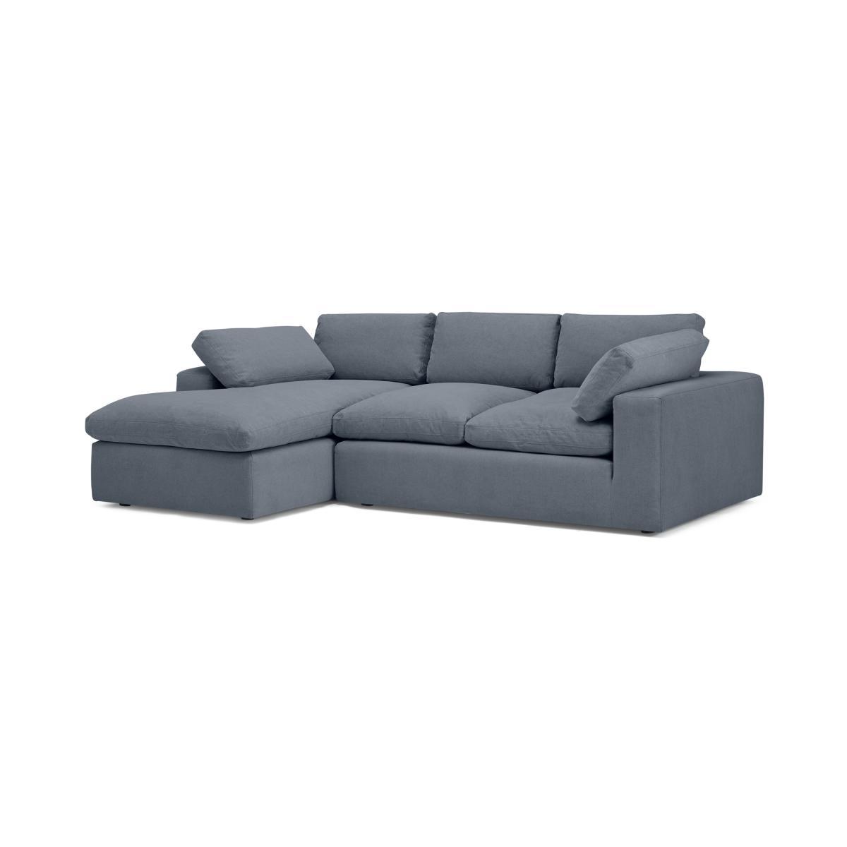Samona Left Hand Facing Chaise End Sofa, Jeans Blue Cotton & Linen Blend – image 3