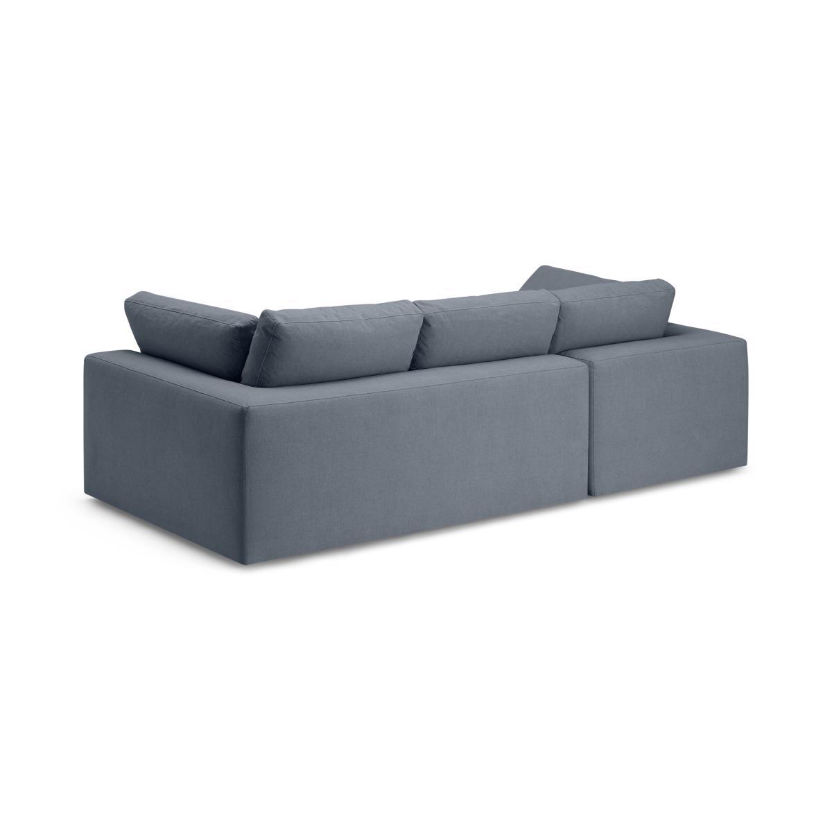 Samona Left Hand Facing Chaise End Sofa, Jeans Blue Cotton & Linen Blend – image 6