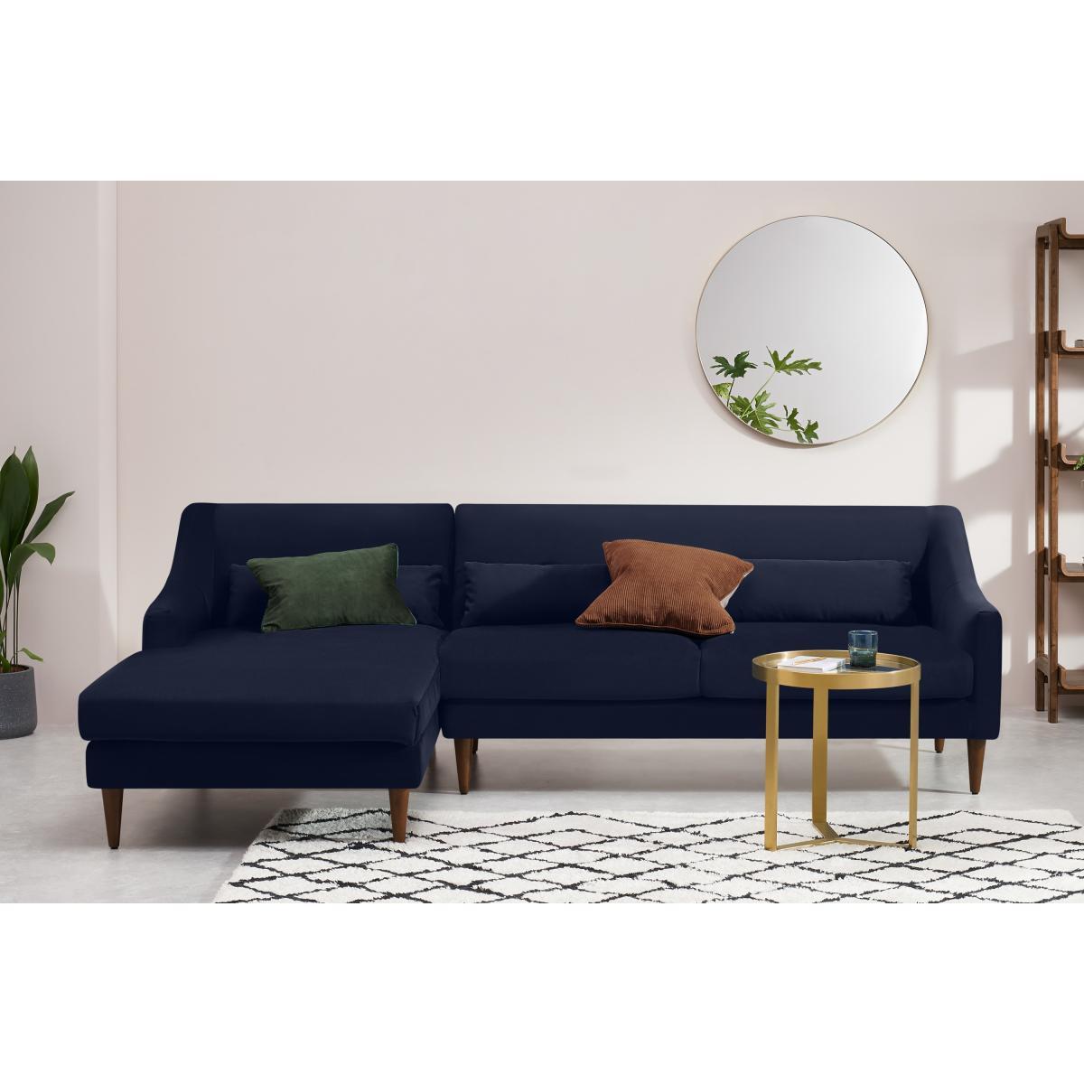 Herton Left Hand Facing Chaise End Sofa, Ink Blue Velvet – image 4