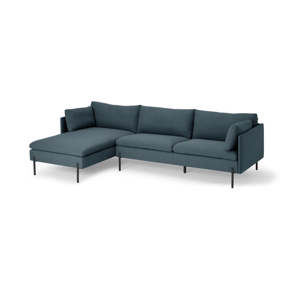 Zarina Left Hand Facing Chaise End Corner Sofa, Mina Earl Blue – image 3