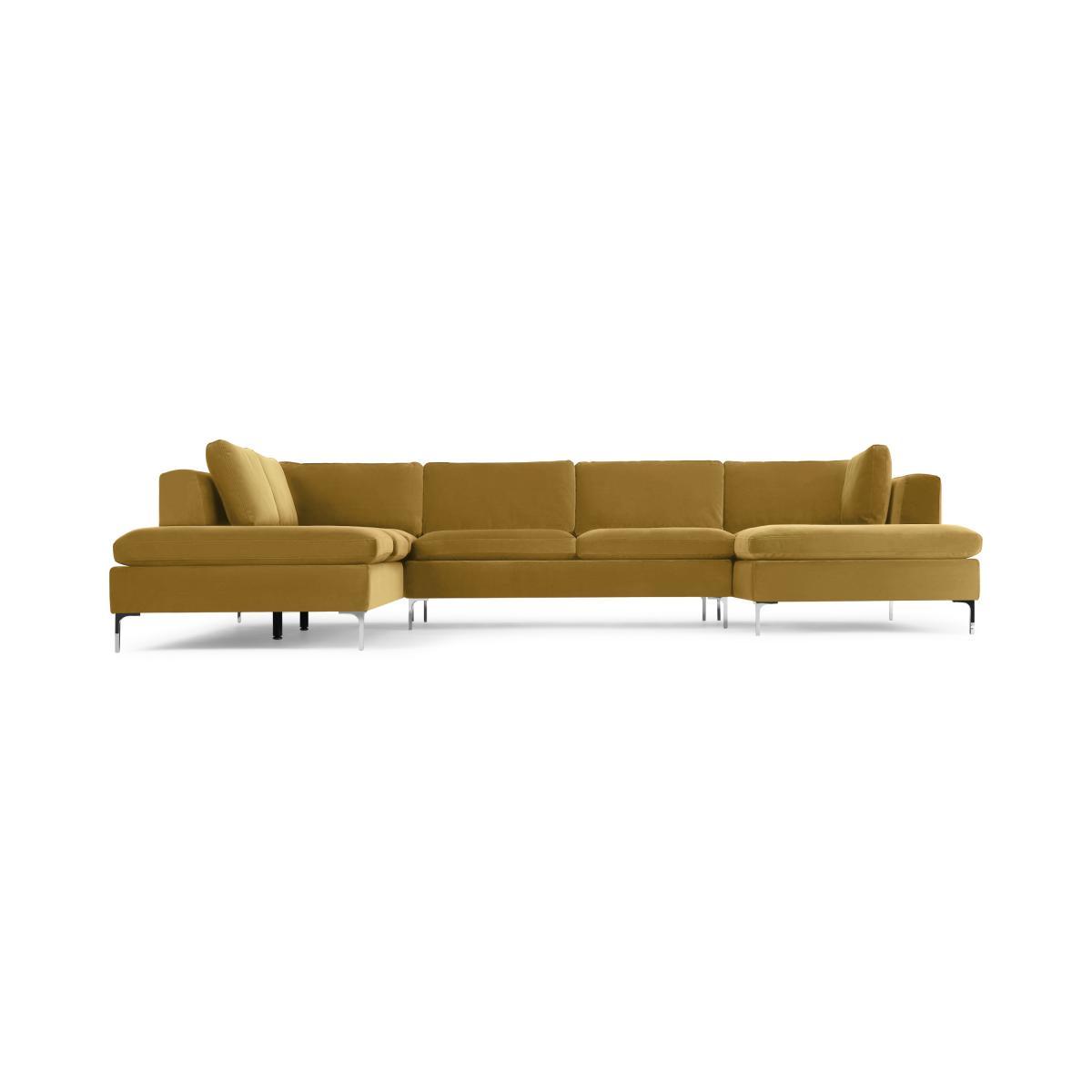 Monterosso Left Hand Facing Corner Sofa, Mustard Velvet – image 2