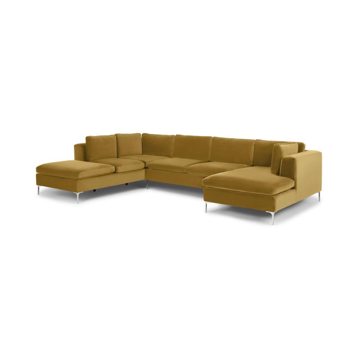 Monterosso Left Hand Facing Corner Sofa, Mustard Velvet – image 3