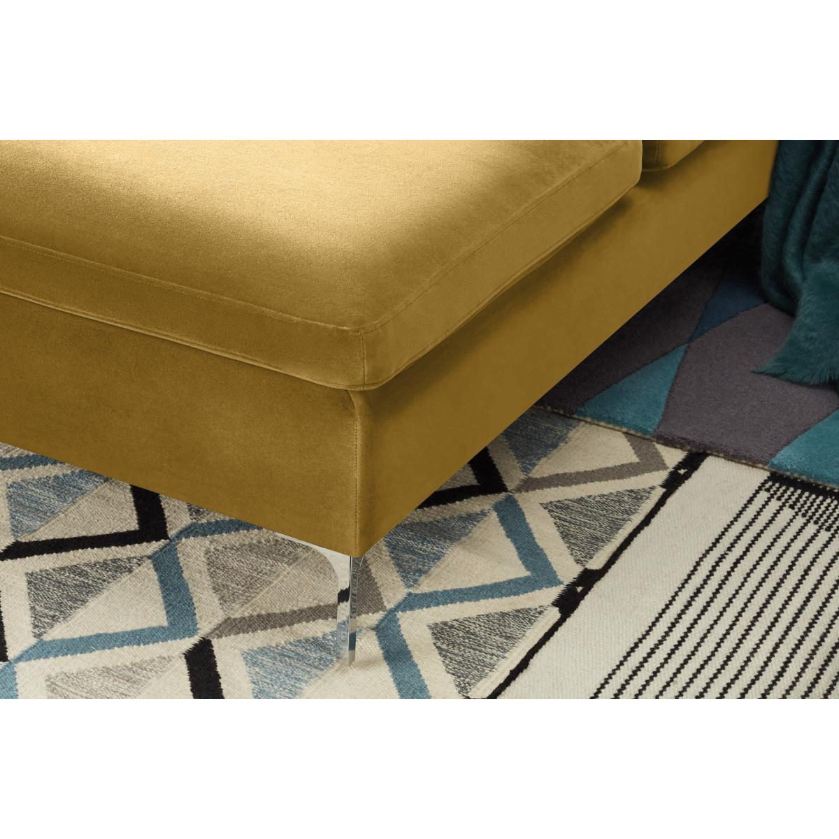 Monterosso Left Hand Facing Corner Sofa, Mustard Velvet – image 5