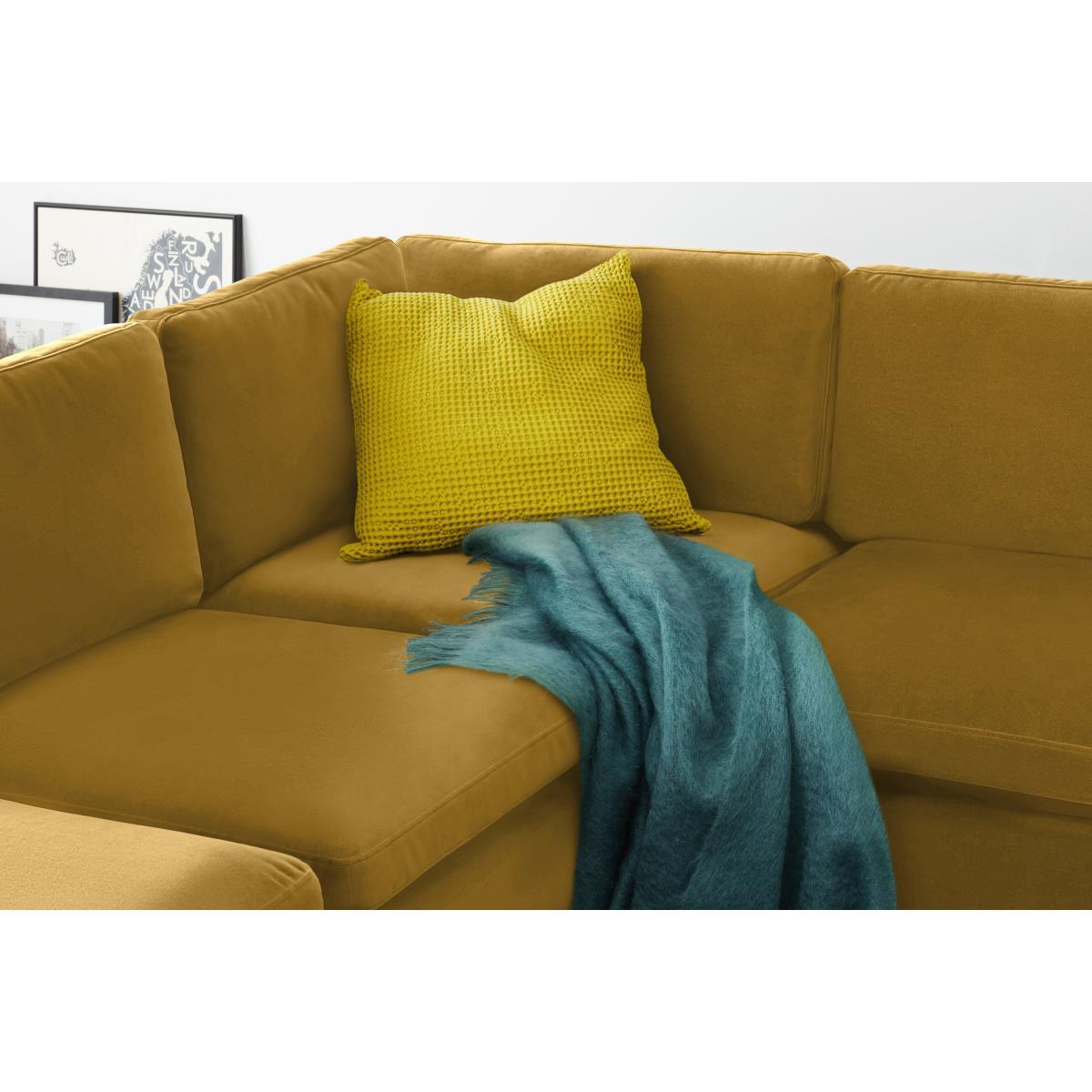 Monterosso Left Hand Facing Corner Sofa, Mustard Velvet – image 7