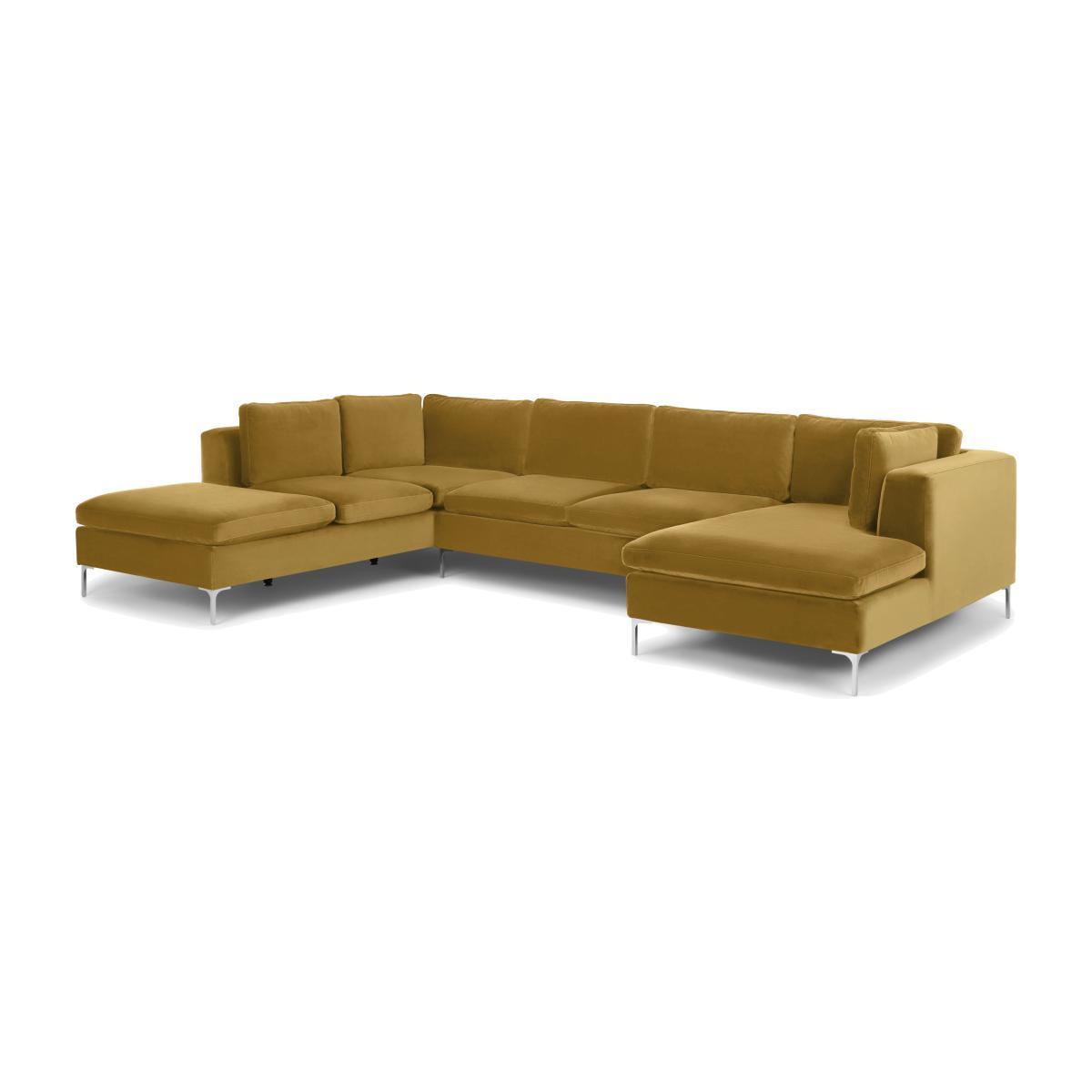 Monterosso Left Hand Facing Corner Sofa, Mustard Velvet – image 1