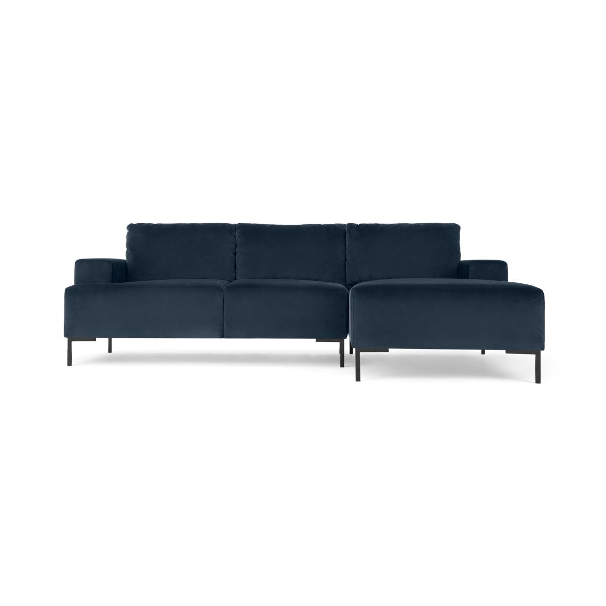 Frederik 3 Seater Right Hand Facing Compact Corner Chaise End Sofa, Ocean Blue Velvet – image 2
