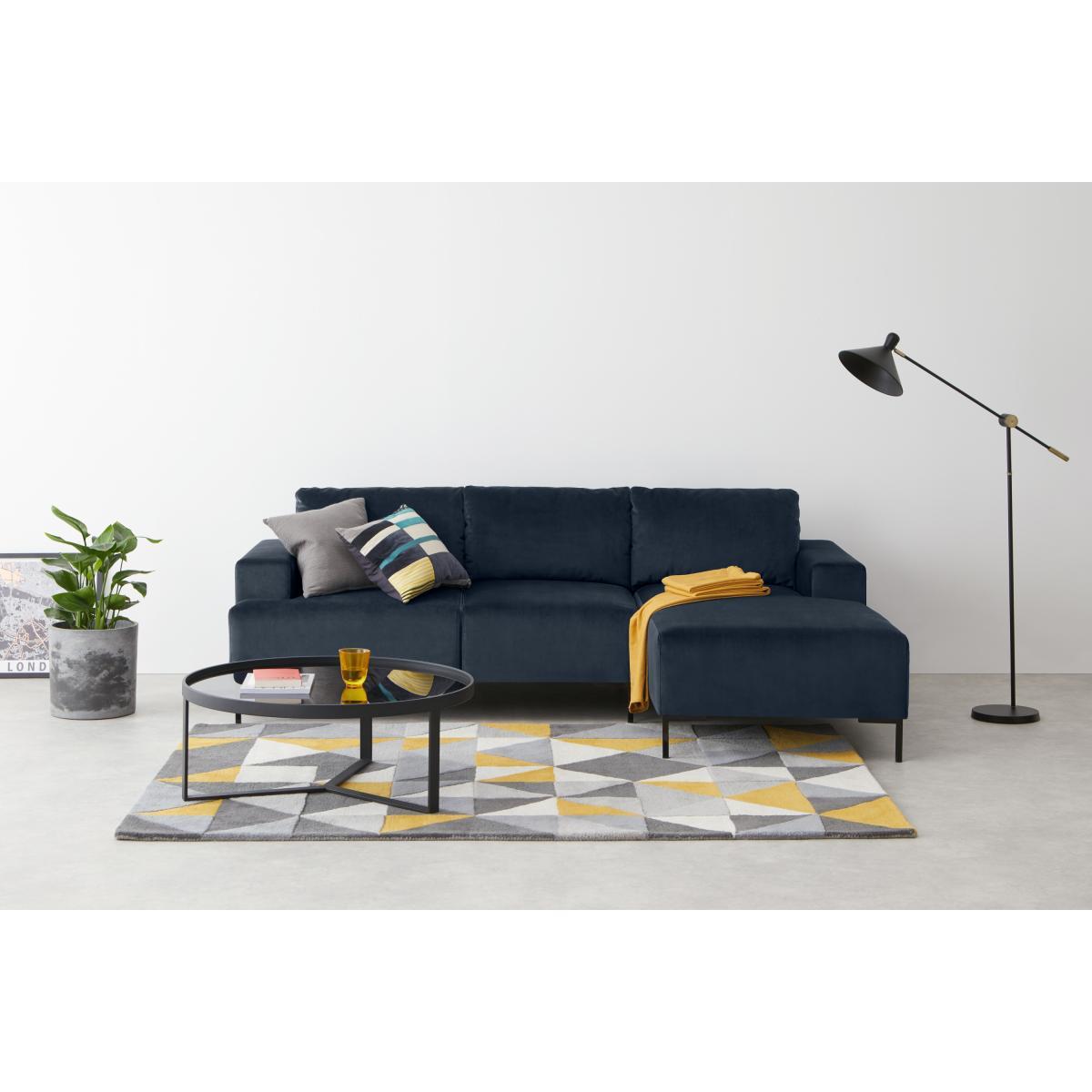 Frederik 3 Seater Right Hand Facing Compact Corner Chaise End Sofa, Ocean Blue Velvet – image 4