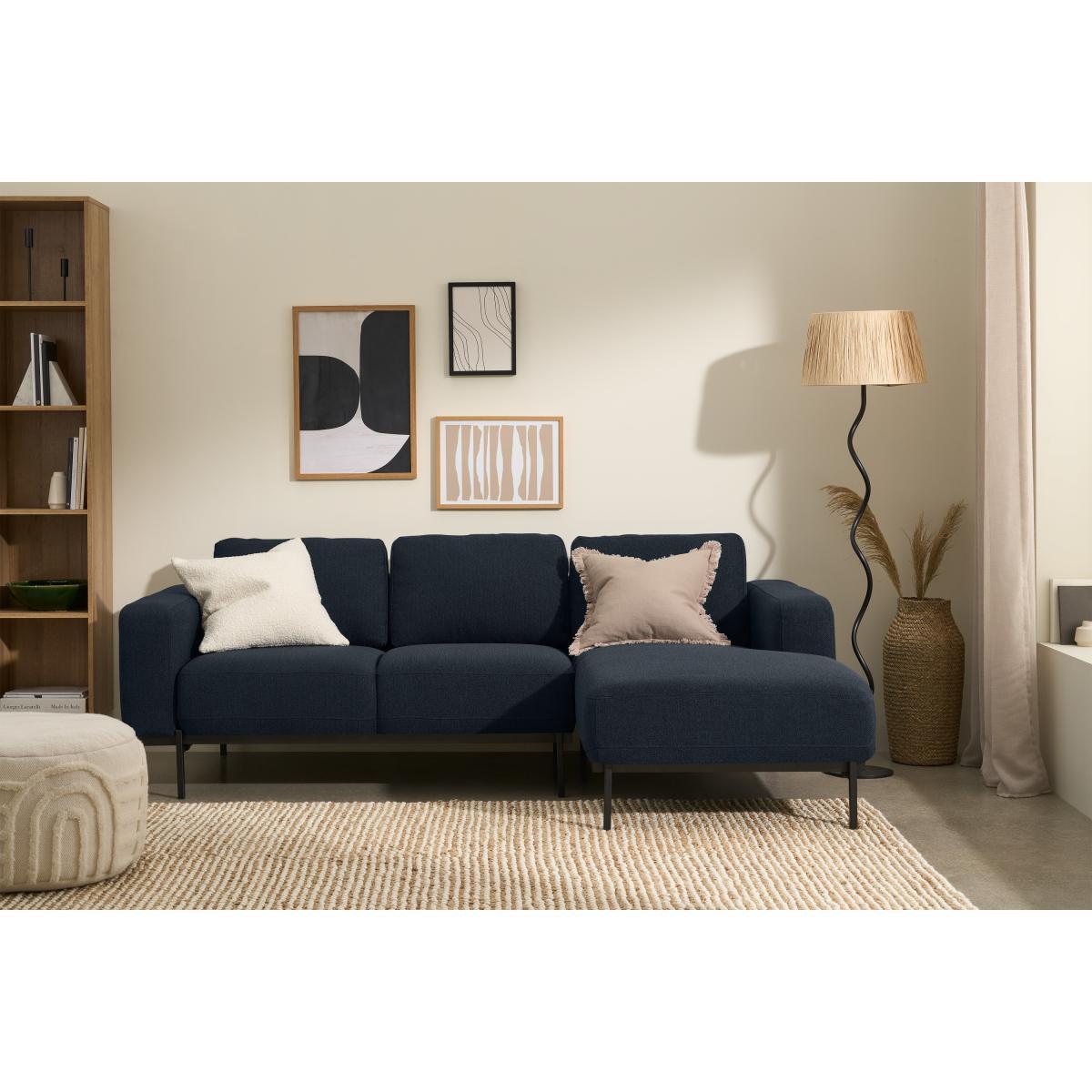 Jarrod Right Hand Facing Chaise End Corner Sofa, Midnight Blue Weave – image 4