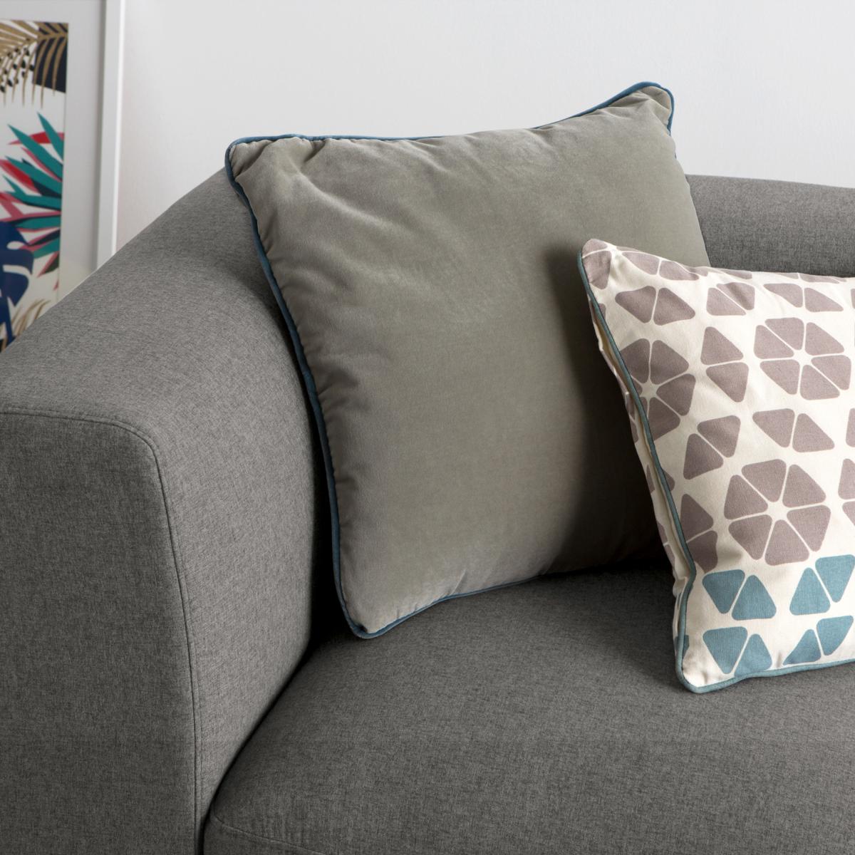 Juno 2 Seater Modular Sofa with Footstool, Marl Grey  – image 5