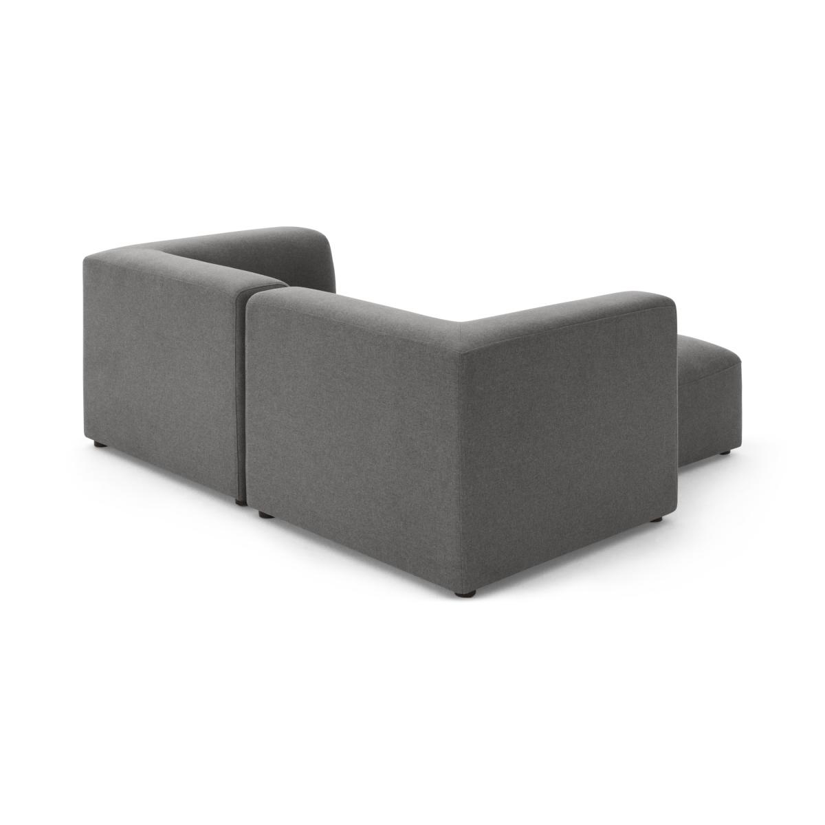 Juno 2 Seater Modular Sofa with Footstool, Marl Grey  – image 6
