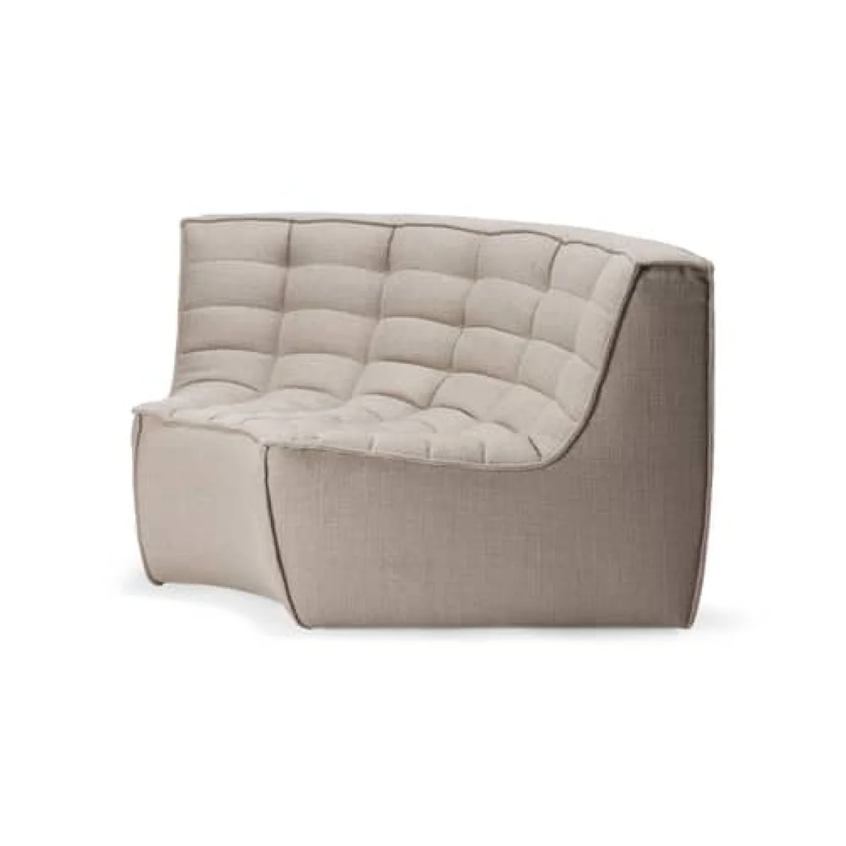 N701 Sofa UK Version textile beige / UK Version - 90° rounded corner Unit - L 120 cm - Ethnicraft – image 2