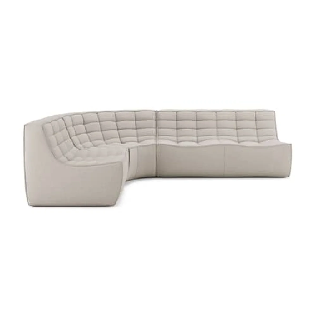 N701 Sofa UK Version textile beige / UK Version - 90° rounded corner Unit - L 120 cm - Ethnicraft – image 3